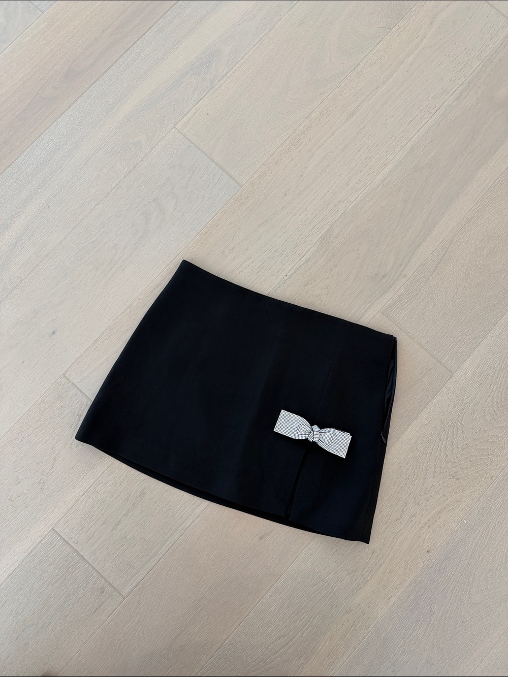 Zara mini skirt with rhinestone bow